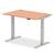 Dynamic Air 1200 x 800mm Height Adjustable Desk Beech Top Cable Ports Silver Leg HA01081