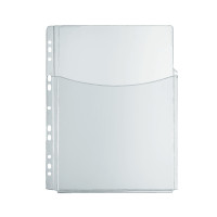 Katalog-Tasche A4 PVC transparent, Eurolochung, PVC, glasklar, 0,300 mm
