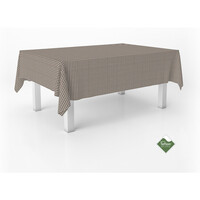 MANTEL TEFLONADO CONFECCIONADO PETIT VICHY MARRÓN 240X140 CM