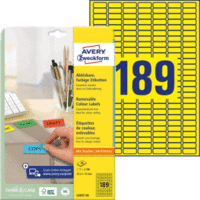 Etiketten Inkjet/Laser/Kopier 25.4x10mm Mini VE=3780 Stück gelb