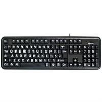High Visibility - Keyboard - USB - black keys with white letters