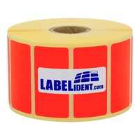 Thermodirekt-Etiketten 57,15 x 50,8 mm, 1.300 Thermoetiketten Thermo-Eco Papier auf 1 Zoll (25,4 mm) Rolle, Etikettendrucker-Etiketten permanent