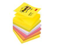 Post-it® Z-Notes, Neon-Regenbogenfarben, 76 x 76 mm, 6 Blöcke à 100 Blatt