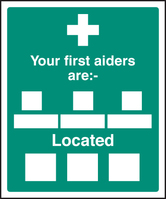 SPARTEX 26029H YOUR FIRST AIDERS ARE (300X250MM)S/A VINYL