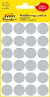 Markierungspunkte, Ø 18 mm, 4 Bogen/96 Etiketten, grau