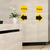 Schilder Set Kundenleitsystem, A4, Ø 200 mm, 12 Bogen/12 Etiketten, gelb, schwarz