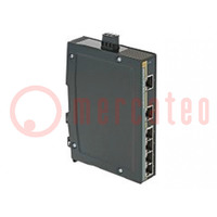 Switch Ethernet; non gestibile; Numero di porti: 6; 9÷60VDC; RJ45