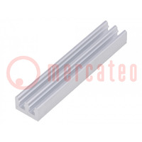 Heatsink: extruded; grilled; natural; L: 50mm; W: 10mm; H: 6mm; raw