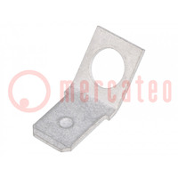 Connettore: piatto; 6,3mm; 0,8mm; maschio; M5; avvitabile; ottone