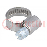 Worm gear clamp; W: 9mm; Clamping: 8÷16mm; chrome steel AISI 430