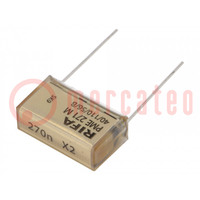 Capacitor: paper; X2; 270nF; 275VAC; 25.4mm; ±10%; THT; PME271M