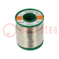 Soldering wire; Sn96,3Ag3,7; 3mm; 1kg; lead free; reel; 3%