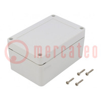 Enclosure: multipurpose; X: 80mm; Y: 120mm; Z: 60mm; ZP; ABS; IK07