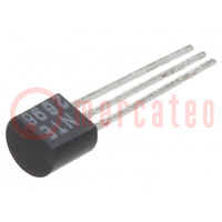Transistor: NPN; bipolaire; 120V; 0,1A; 0,3W; TO92