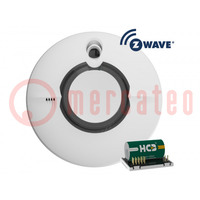 Meter: smoke detector; 132x40.5mm; 4÷38°C; Interface: Z-Wave