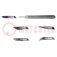 Scalpel holder; Kit: 5x blade