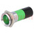 Kontrollleuchte: LED; konkav; grün; 230VDC; 230VAC; Ø22,2mm; IP67