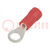 Tip: ring; M4; Ø: 4.3mm; 0.5÷1mm2; crimped; for cable; insulated