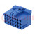 Connector: automotive; JPT; female; plug; for cable; PIN: 21; blue