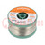 Soldering wire; Sn96,5Ag3Cu0,5; 0.5mm; 0.25kg; lead free; reel