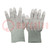 Protective gloves; ESD; M; copper,polyamide; grey; <10GΩ