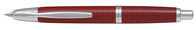 Füllfederhalter Capless Rhodium Graphite, mit Druckmechanik, 18 Kt. rhodinierte Goldfeder (F), Rot