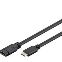 PREMIUMCORD Kábel USB 3.2 Gen1, hosszabbító, C - C, M/F, 2m, fekete