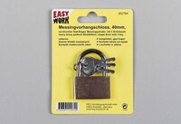 Easy Work Messingvorhangschloss, 40mm, verchromter Stahlbügel