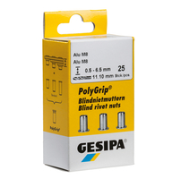 PolyGrip Blindnietmuttern Mini-Pack Edelstahl A2 M 5 x 7 x 13,5