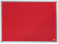Filz-Notiztafel Essence, Aluminiumrahmen, 600 x 450 mm, rot