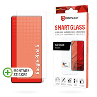 Displex Smart Glass (9H) für Pixel 6, Montagesticker, unzerbrechlich, ultra-dünn, unsichtbar
