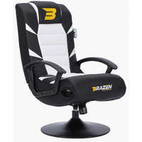 BraZen Gaming Chairs Pride 2.1 Bluetooth Surround Sound Gaming Chair Black/White