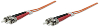 Intellinet 3.0m ST M/M kabel optyczny 3 m OM2 Pomarańczowy
