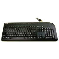 Acer KB.USB0B.070 keyboard USB QWERTY Greek Black