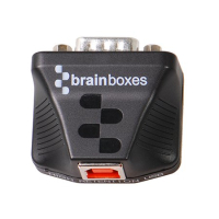 Brainboxes US-235 csatlakozó átlakító RS232 USB Fekete