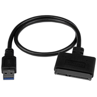 StarTech.com USB312SAT3CB zmieniacz płci / kabli USB 3.1 A SATA 7+15 pin Czarny