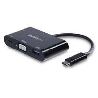 StarTech.com USB-C naar VGA multifunctionele adapter met Power Delivery en USB-A poort
