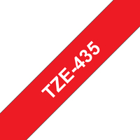 Brother TZE-435 címkéző szalag Vörös alapon fehér