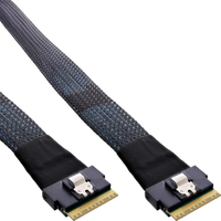 InLine Slim SAS Kabel, SFF-8654 8X zu SFF-8654 8X, 48 Gb/s, 0,75m