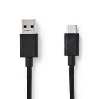 Nedis CCGP61600BK10 USB kábel 1 M USB 3.2 Gen 1 (3.1 Gen 1) USB A USB C Fekete