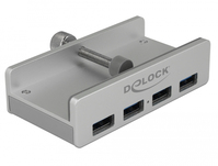 DeLOCK 64046 hub de interfaz USB 3.2 Gen 1 (3.1 Gen 1) Type-A 5000 Mbit/s Plata