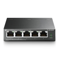 TP-Link TL-SG1005P łącza sieciowe Nie zarządzany Gigabit Ethernet (10/100/1000) Obsługa PoE Czarny
