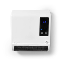 Nedis 2000 W, Adjustable thermostat, 2 Heat Modes, IP22, Remote control, White