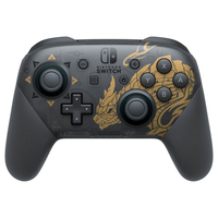 Nintendo Pro Controller Monster Hunter Rise Edition Schwarz, Gold Bluetooth Gamepad Analog / Digital Nintendo Switch