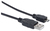 Manhattan Hi-Speed USB Micro-B Anschlusskabel, USB 2.0, Typ A Stecker - Micro-B Stecker, 480 Mbps, 1 m, Schwarz