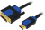 LogiLink CHB3105 adaptador de cable de vídeo 5 m HDMI DVI-D Negro, Azul