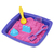 Kinetic Sand |Castello di Sabbia Shimmer | Sabbia cinetica 454gr | Sabbia magica | Sabbia colorata glitterata rosa | 3 accessori e vaschetta inclusi | Giocattoli per bambini e b...