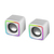 Mars Gaming MSCUBEW haut-parleur Blanc Avec fil 8 W