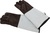Leder Backhandschuhe 5-Finger. 450 mm, braun, mit Stulpe grau. Leder,