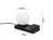 LED Tischleuchte Schwarz induktive Ladestation & Touch Glasschirm Weiß 12cm